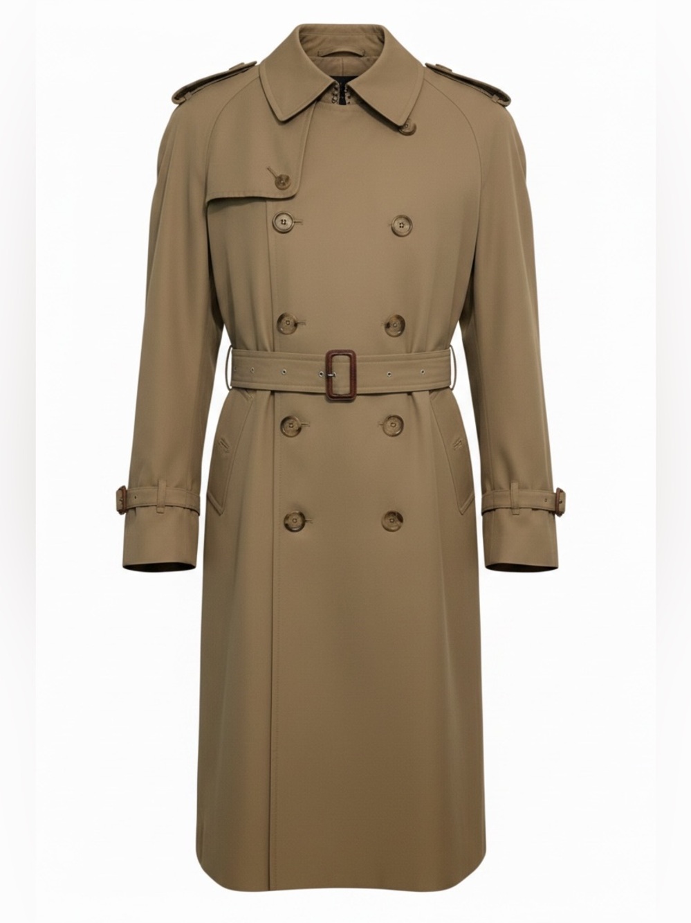 Rare Vintage Burberrys "Trench 01" Double Breasted Coat Removable Wool Liner 40R